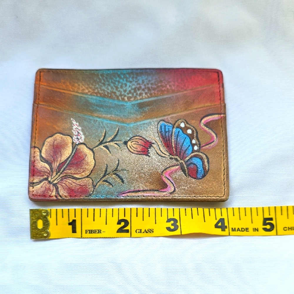 Colorful Floral and Butterfly Card Holder
